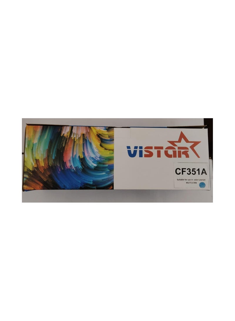 VISTAR 1-Pack CF351A Compatible Toner Cartridge for Color Laser Jet CP1020 CP1025nw M176n M177fw printers - Image 1
