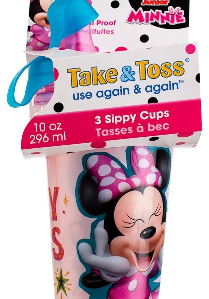 The First Years Take & Toss Disney Sippy Cups, Minnie Mouse, 10 oz, 3 Count - Image 1