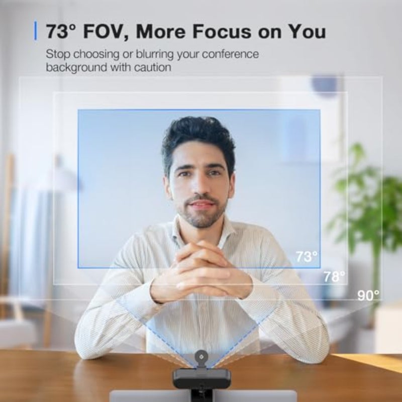 4K UHD CMOS webcam for PC video conferencing, black aluminum, PDAF auto focus and auto light correction - Image 5