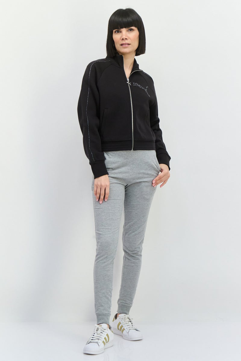 PUMA جاكيت تدريب بأكمام طويلة مناسب للنساء، أسود - Image 2