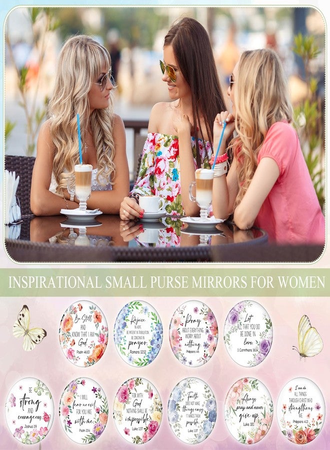 مينبلان مجموعة هدايا مسيحية من مينبلان، 10 قطع، للنساء: حقيبة مكياج مسيحية، حقيبة قماشية دينية ملهمة، حقيبة أقلام رصاص مزينة بآيات من الكتاب المقدس، حقائب مستحضرات تجميل للنساء، هدايا تذكارية لعيد الميلاد من الكنيسة - Image 5