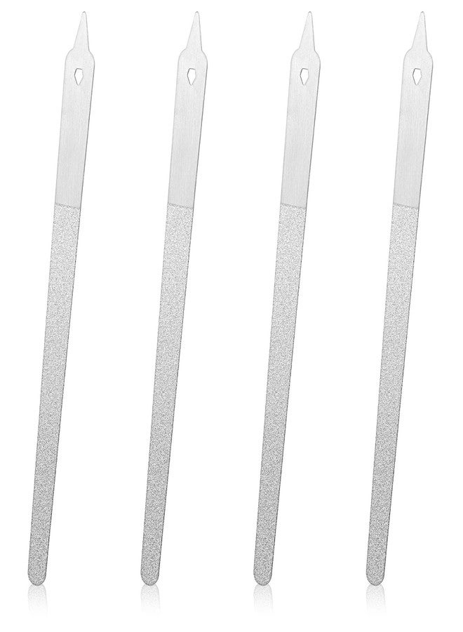 Exircy 4 PCS Dust Nail File, 6 Inch Stainless Steel Dust Nail Files Diamond Deb Nails File Metal Nails Files Double Sided Manicure Toenails Tools for Salon, Home - Image 1