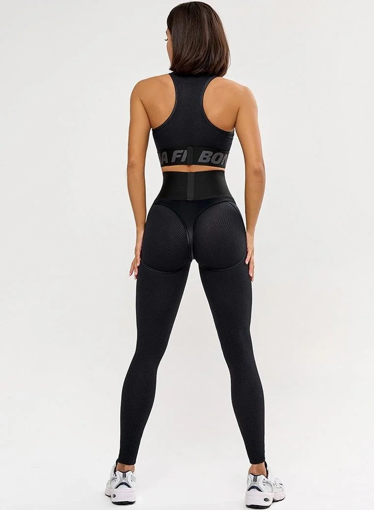Bona Fide Extra Corsage "Black Skin" Extra Corsage Skin High Waist Gym Leggings for Women for Women | Best Price UAE