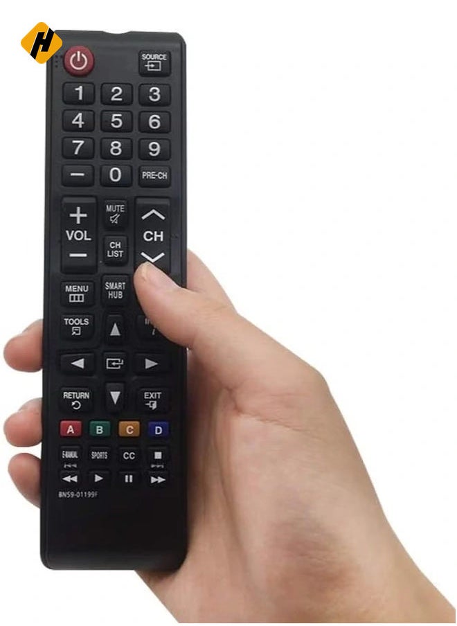 HuHa - New Universal Replacement Remote Control for Samsung BN59-01199F TV, Compatible with Samsung LCD LED HDTV Smart TV – Includes Battery - Image 1