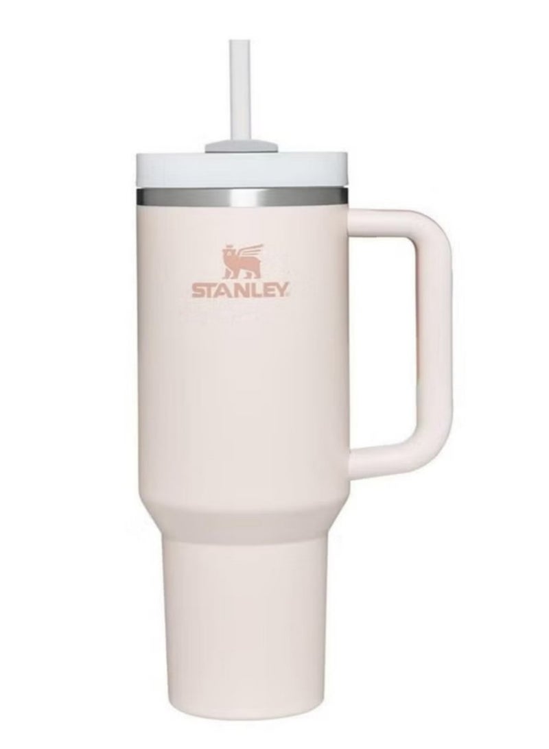 Stanley Quencher H2.0 FlowState Stainless Steel Vacuum Insulated Tumbler with Lid and Straw for Water, Iced Tea or Coffee, Smoothie and More, Rose Quartz, 40 oz Stainless Steel 32x15x 10cm - Image 1