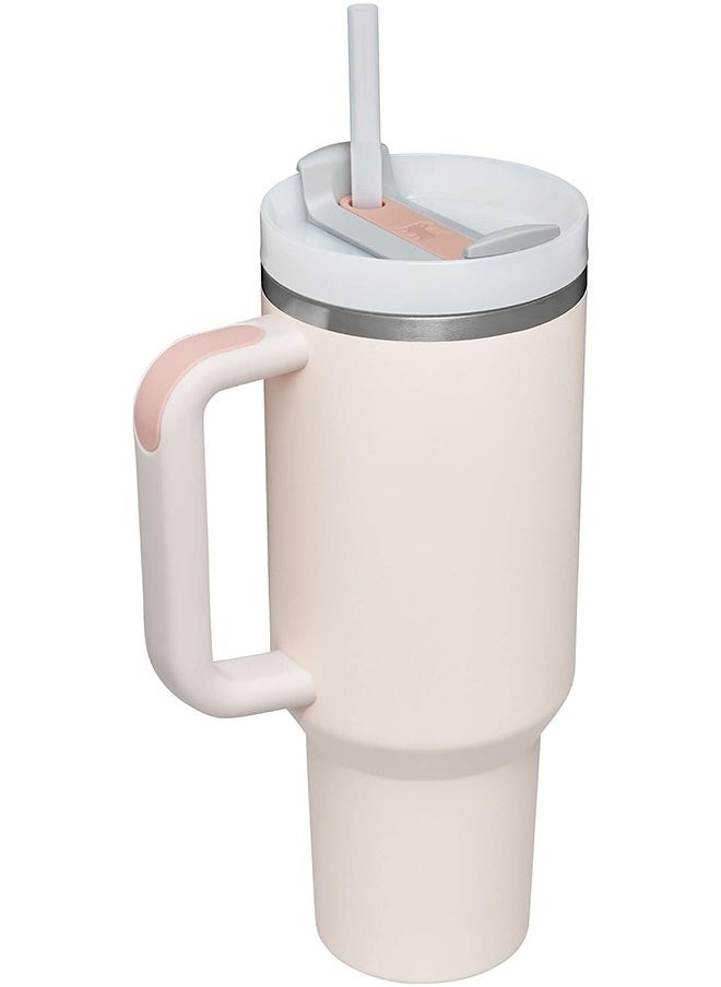 Stanley - Quencher H2.0 FlowState Stainless Steel Vacuum Insulated Tumbler with Lid and Straw for Water, Iced Tea or Coffee, Smoothie and More, Rose Quartz, 40 oz Stainless Steel 32x15x 10cm - Image 1