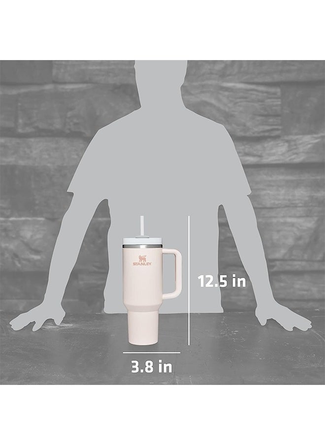 Stanley - Quencher H2.0 FlowState Stainless Steel Vacuum Insulated Tumbler with Lid and Straw for Water, Iced Tea or Coffee, Smoothie and More, Rose Quartz, 40 oz Stainless Steel 32x15x 10cm - Image 1