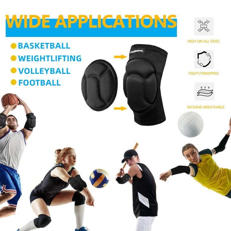 Peabownn Volleyball Elbow Pads Women 2XS-3XL - Kids Teens Elbow Protector with Thicken Sponge Padding Breathable Stretchy CottonBiking Volleyball Basketball Football Skating Dancing - S - Image 3