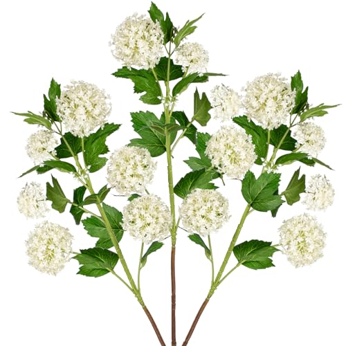 DILATATA Faux Hydrangea Flowers 31 Cream Artificial Hydrangea Spray with 5 Flower Heads 3 Per BagFaux Hydrangeas Plastic Flowers Fake Hydrangeas for Indoor Outdoor Wedding Table Centerpieces Decor - Image 1