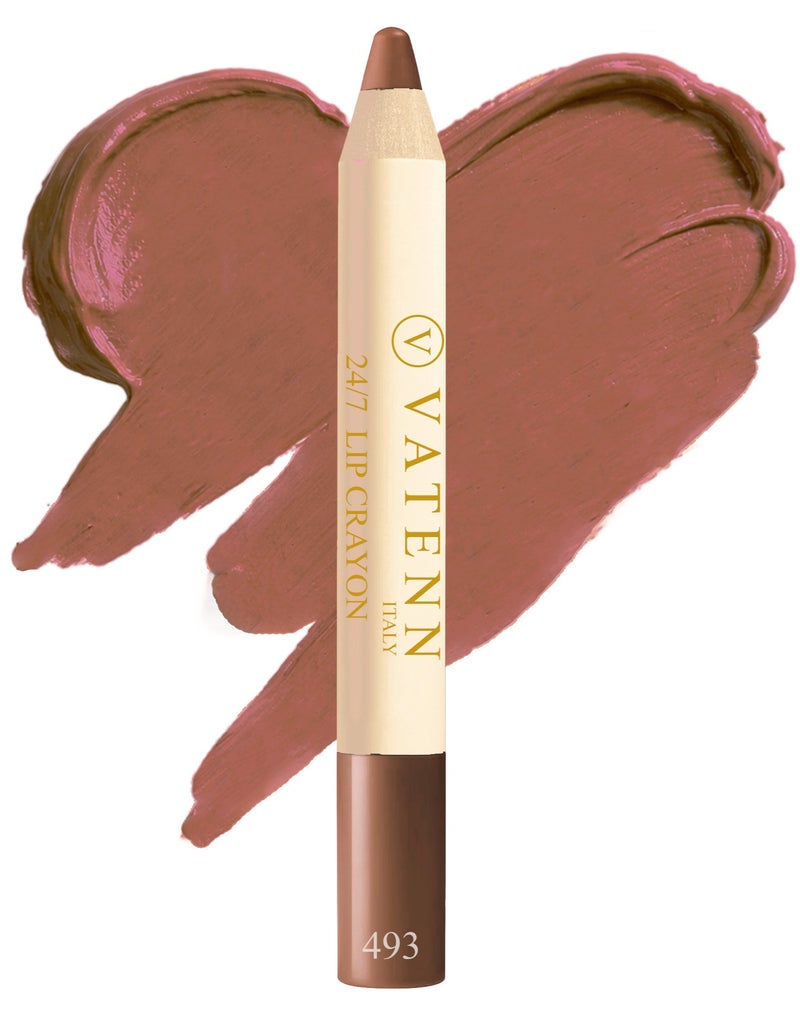 فاتن إيطاليا 24/7 Lip Crayon 493 Non-Transfer Lip Crayon Lipstick | Long Lasting Crayon Lipstick with Creamy Matte Finish | Smudge Proof & Kiss Proof - Image 1