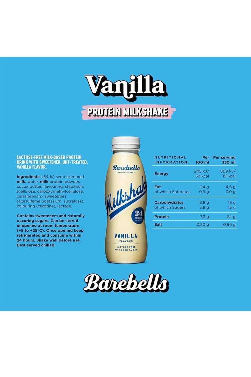 Barebells Protein Milkshake Vanilla 330ml Pack of 8 - Image 3