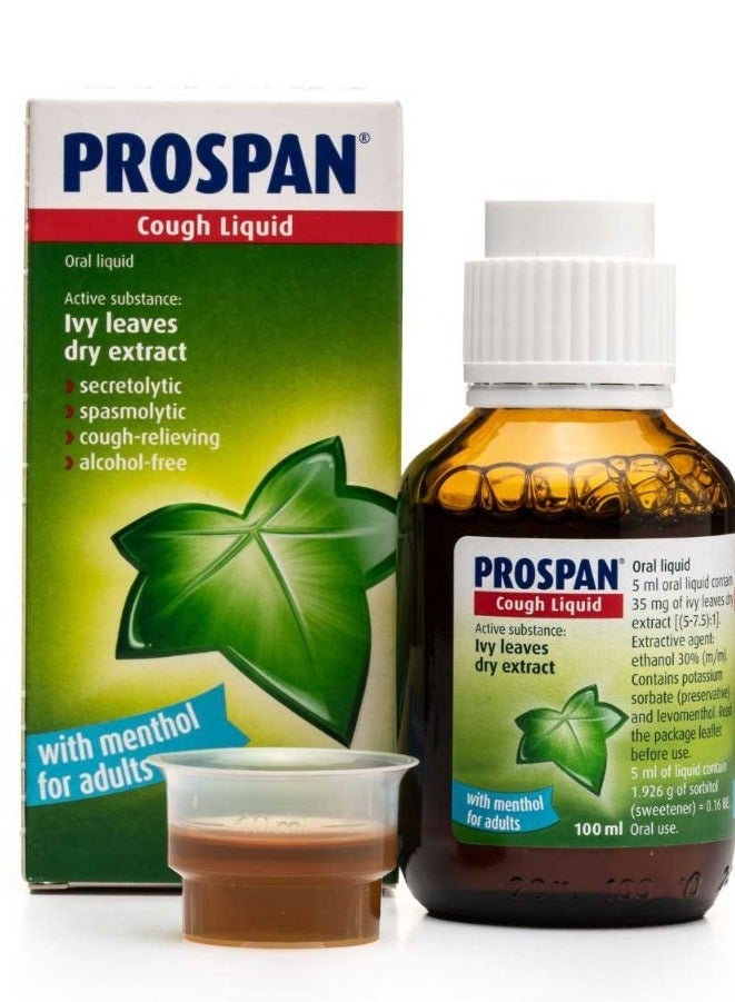 PROSPAN Herbal Cough Syrup 100Ml Menthol Flavour - Image 1