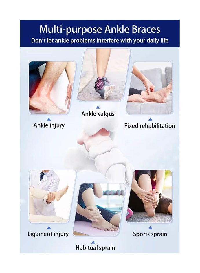 2 pcs Ankle Compression Sleeve Plantar Fasciitis Brace Plantar Fasciitis Relief, Arch Support Socks Ankle Sleeve Ankle Brace for Sprained Ankle,L - Image 5