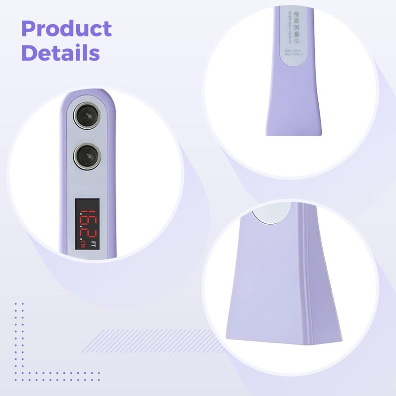 Portable Cordless Height Measuring Device, Ultrasound Stadiometer for Both Kids and Adults, 9.1 in Violet - Image 5