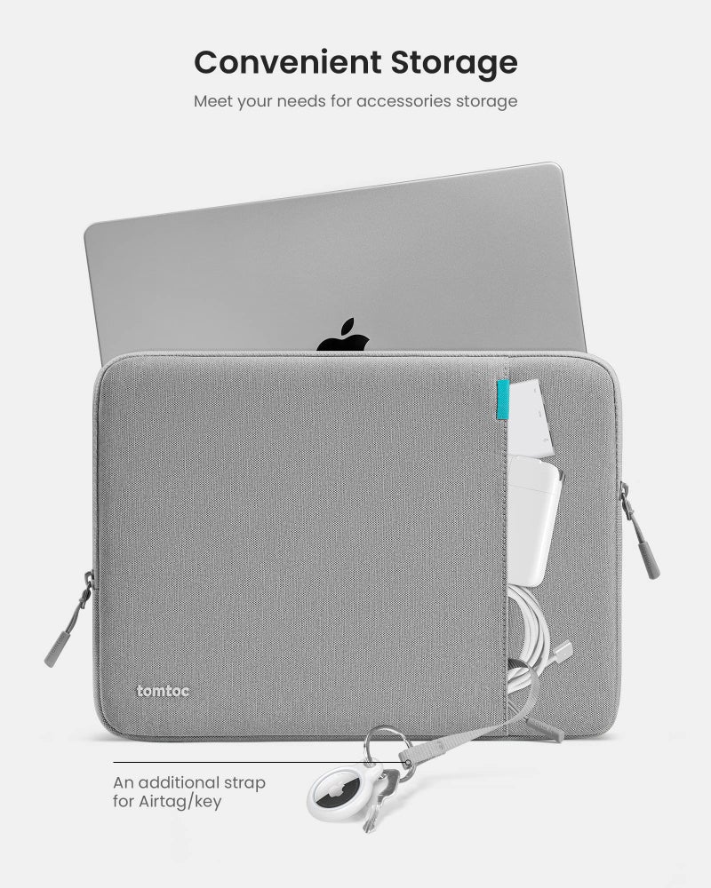 tomtoc 360Â° Protective Laptop Sleeve for 13-inch New MacBook Air M4/A3240 2025, M3/A3113, M2/A2681 M1/A2337 A2179 A1932, 13-inch MacBook Pro M2/A2686 M1/A2338, Water-Resistant Computer Case Bag - Image 5