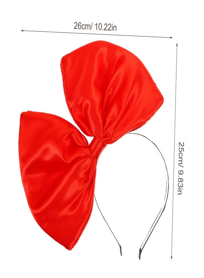 سولوستر طوق شعر كبير مزين بفيونكة، طوق شعر كبير الحجم مزين بفيونكة، طوق شعر مزين بفيونكة، إكسسوارات أزياء حفلات أعياد الميلاد والمهرجانات للنساء والفتيات - Image 2