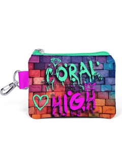 CORAL HIGH Pink Navy Blue Graffiti Written Thermo Lunch Box Coin Purse 21898  - Image 1
