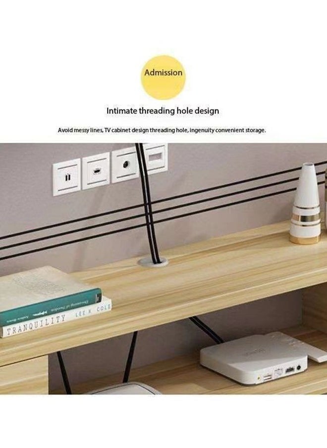 JCB CHIC Floating Modern Tv Table Multifunctional Tv Desk Stand With 4 Storage Shelves Drawers For Office, Home, Entrainment Living Room Gaming Media Room 120 x 24 x 18 cm  - Image 5