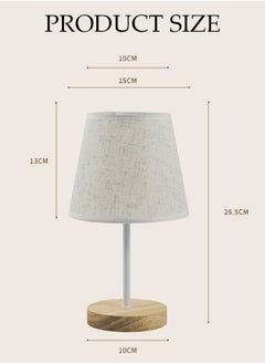 DUNISO Bedroom small table lamp, bedside table lamp, dimmable USB switch cable LED bedroom lamp with fabric lampshade, children's room desk reading light, suitable for living room, bedroom, dining room, bar, party, camping, caf é, office, dormitory  - Image 4