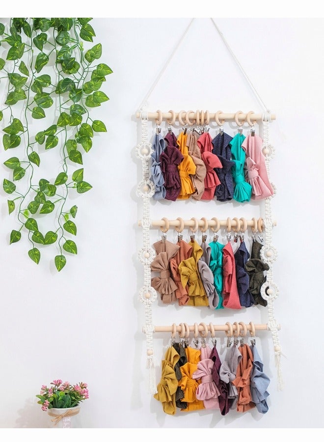 MIXDE Headband Holder Hair Bows Organizer for GirlsBaby Headbands Hair Accessories Organizer Storage Headband Wall Hanging Decor for Nursery Toddler Girls Room - Image 2