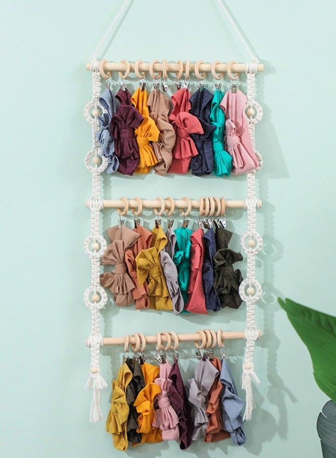 MIXDE Headband Holder Hair Bows Organizer for GirlsBaby Headbands Hair Accessories Organizer Storage Headband Wall Hanging Decor for Nursery Toddler Girls Room - Image 4