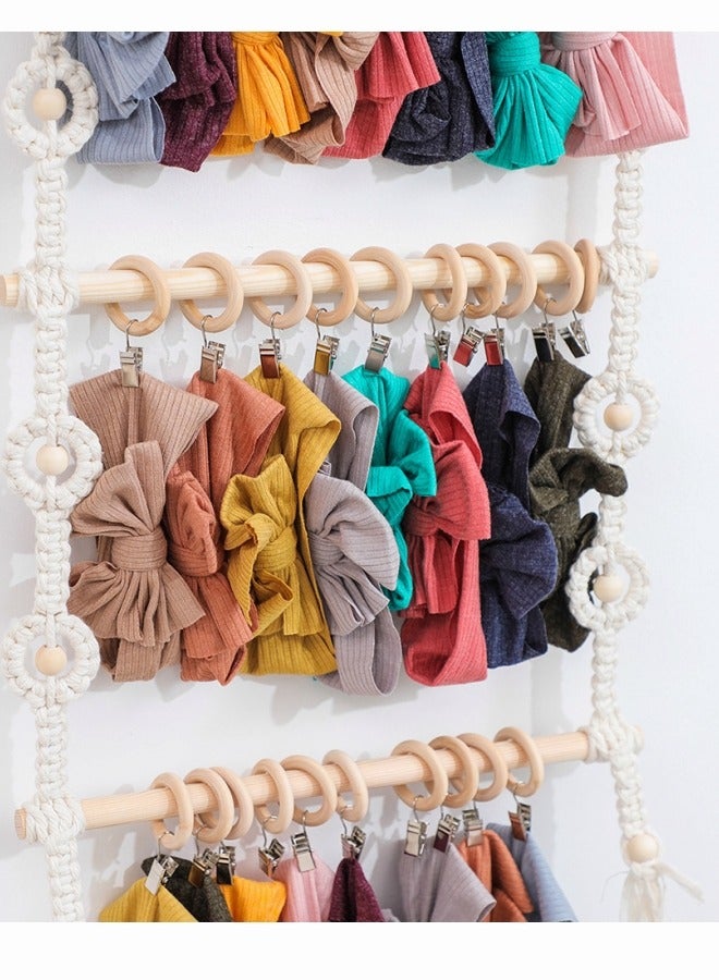 MIXDE Headband Holder Hair Bows Organizer for GirlsBaby Headbands Hair Accessories Organizer Storage Headband Wall Hanging Decor for Nursery Toddler Girls Room - Image 3