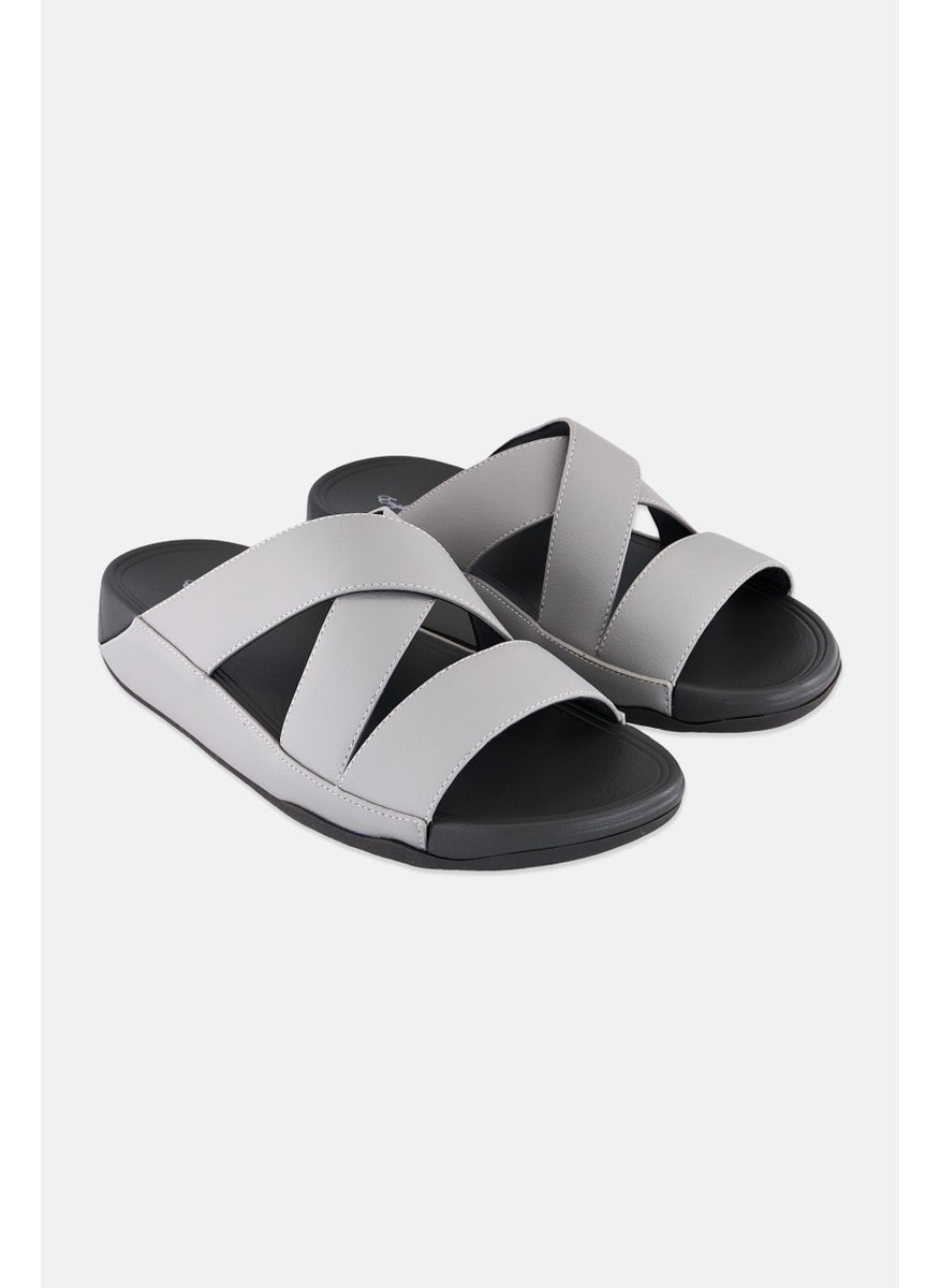 English Laundry Men Slip On Arabic Sandals, Light Grey  - Image 1