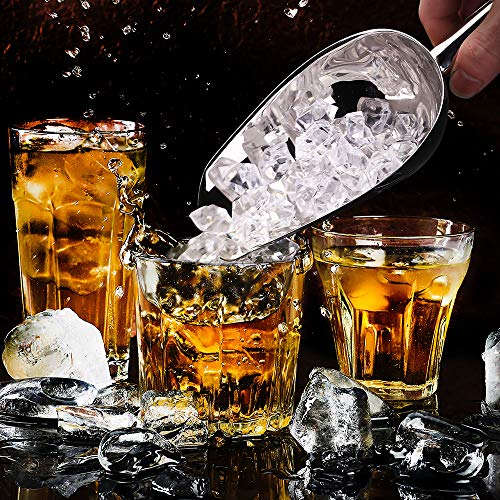 TeamFar Stainless Steel Ice Scoop, Small Metal Food Candy Scoop for Kitchen Bar Party Wedding - 6 Ounces - Image 5