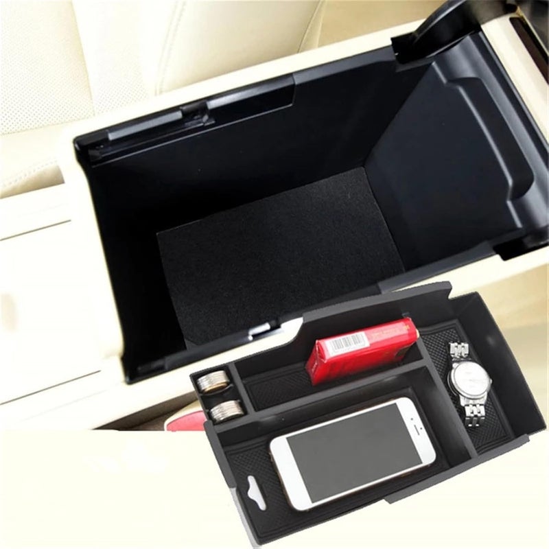 QASULER Black ABS Armrest Storage Box for Toyota Camry - Image 3