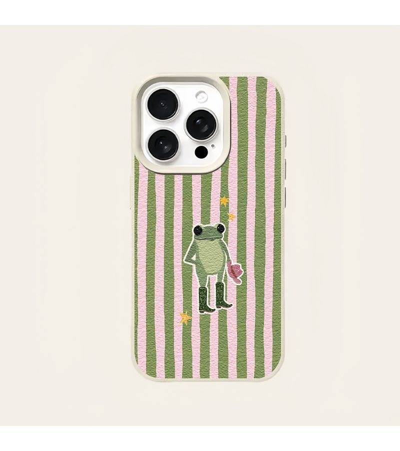 Mixed Color 1 Faux Leather Frog UV Printed Pattern Large Hole Anti Drop Anti Scratch Shatter Resistant Phone Case For iPhone X - Image 5