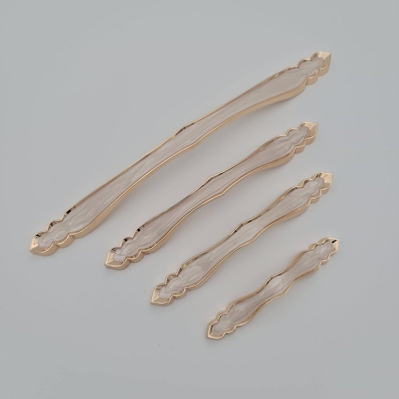 ABVIN ABVIN Premium Ceramic Gold Bar Handles Modern Gold Cabinet Hardware Furniture Pulls for Doors Cabinets Cupboards Drawers 1 pcs 160mm 8 inch  - Image 2
