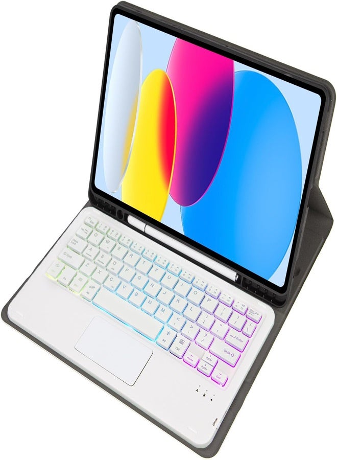 general Backlit Keyboard Case Compatible with IPad 11th Generation 11 Inch A16 2025 Detachable Wireless Bluetooth Touched Keyboard and Protective Case Cover with Pen Slot - Image 3