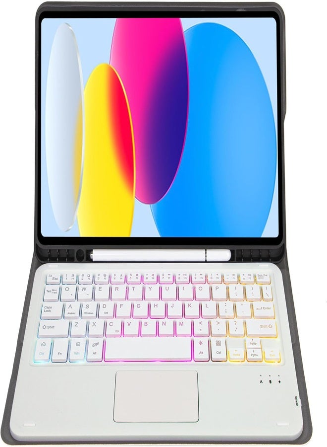 general Backlit Keyboard Case Compatible with IPad 11th Generation 11 Inch A16 2025 Detachable Wireless Bluetooth Touched Keyboard and Protective Case Cover with Pen Slot - Image 2
