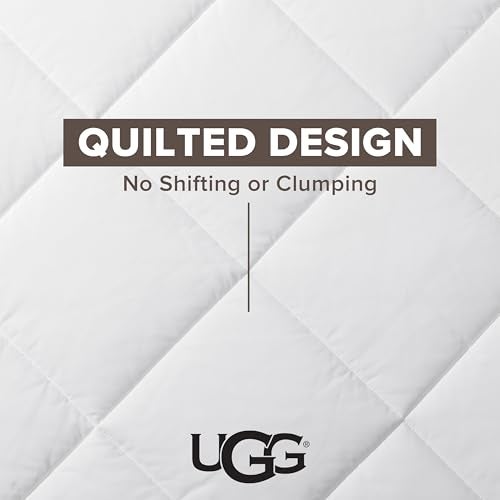 UGG Full/Queen Comforter Duvet Insert Cooling Lightweight Down Alternative Hypoallergenic Washable Quilted Fluffy Comforter Blanket with Corner Tabs for Duvet Cover, Full/Queen, White (Danielle) - Image 3