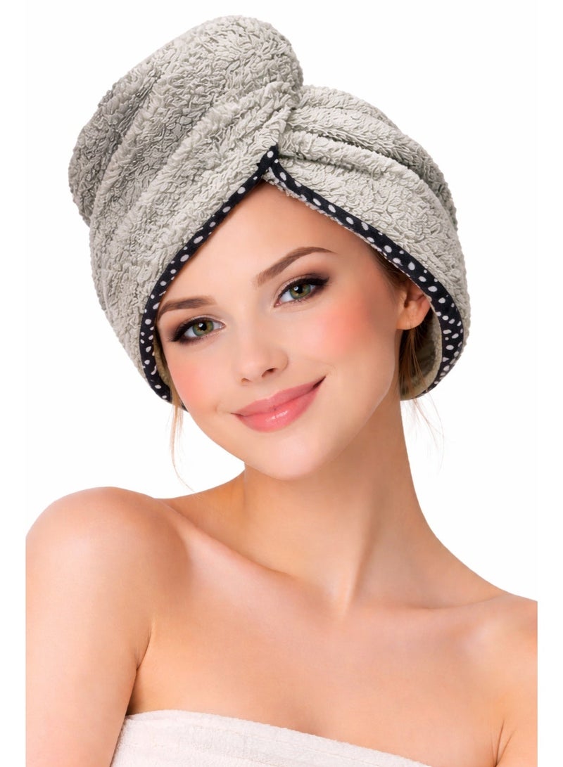 Microfiber Hair Drying Towel Wrap – Quick Dry, Super Absorbent & Lightweight-1 PIECE, - Image 2