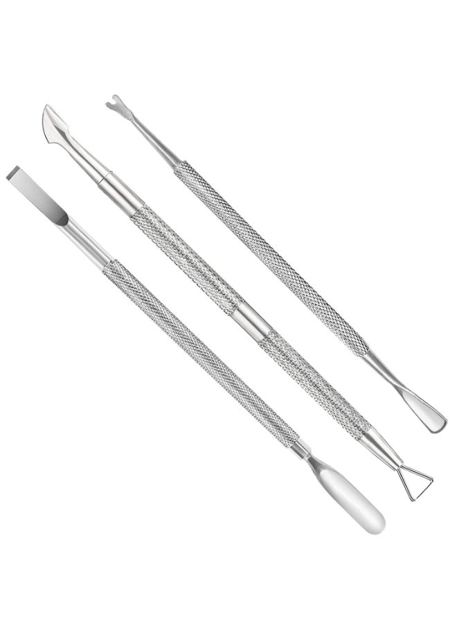 Blueorchids Cuticle Pusher and Cutter Nail Polish Remover Stainless Steel Manicure Tool Set Gel Nail Polish Peeler and Scraper Nail Care Stick Pedicure Kit for Fingernail and Toenail - Image 3