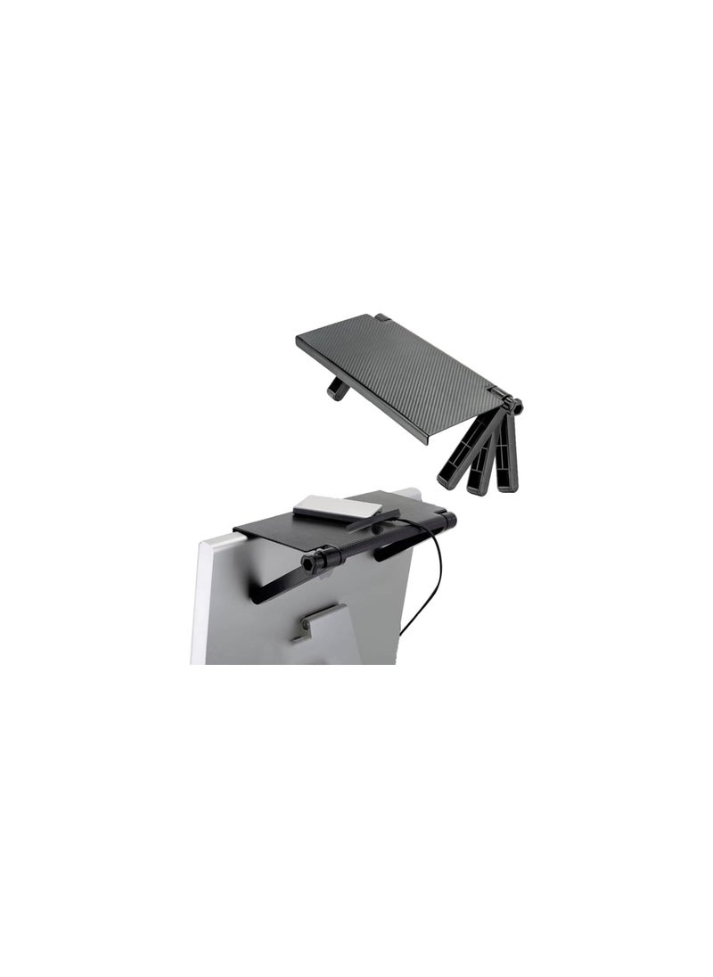 Generic - Screen Top Shelf Monitor TV Screen Holder Adjustable Screen Rack Foldable Monitor Top Shelf Mount Organizer Stand Bracket Holder for Flat Screen TV Computer - Image 1