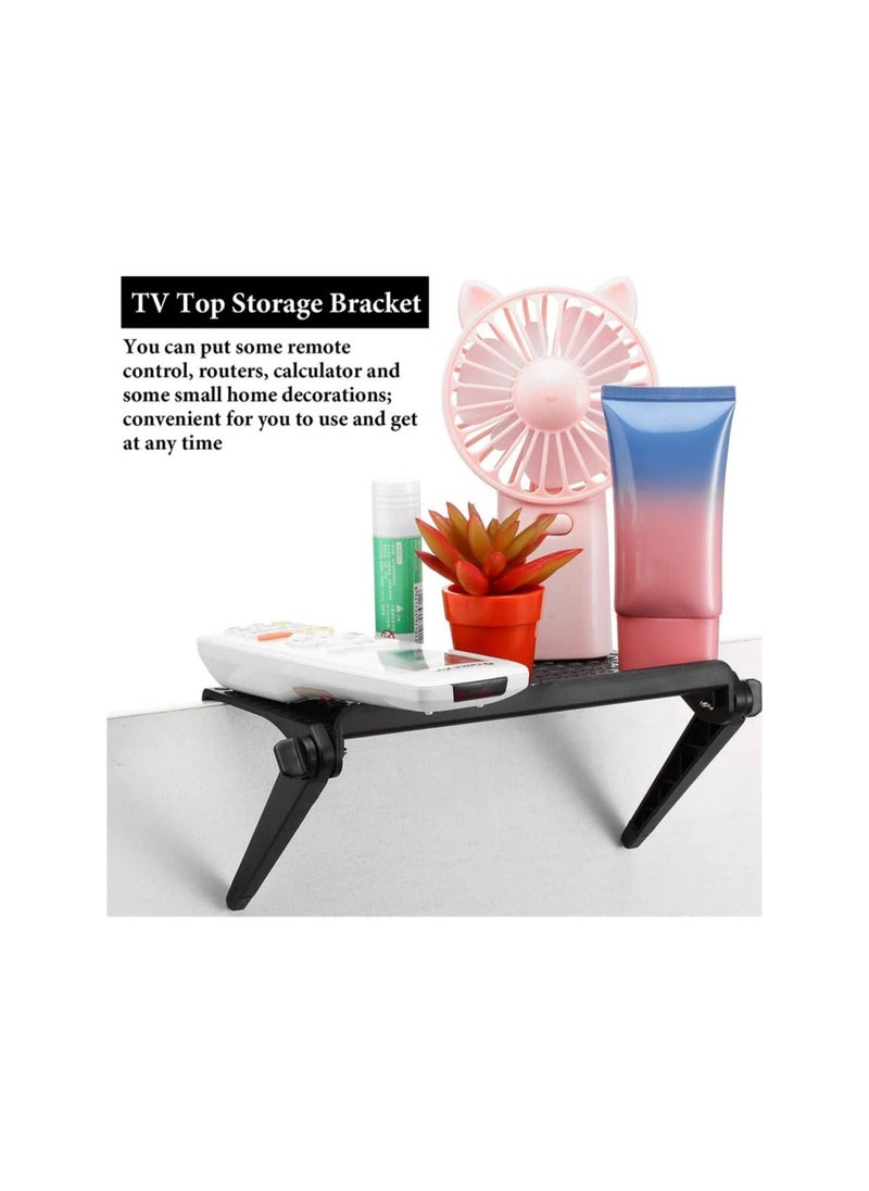 Generic - Screen Top Shelf Monitor TV Screen Holder Adjustable Screen Rack Foldable Monitor Top Shelf Mount Organizer Stand Bracket Holder for Flat Screen TV Computer - Image 1