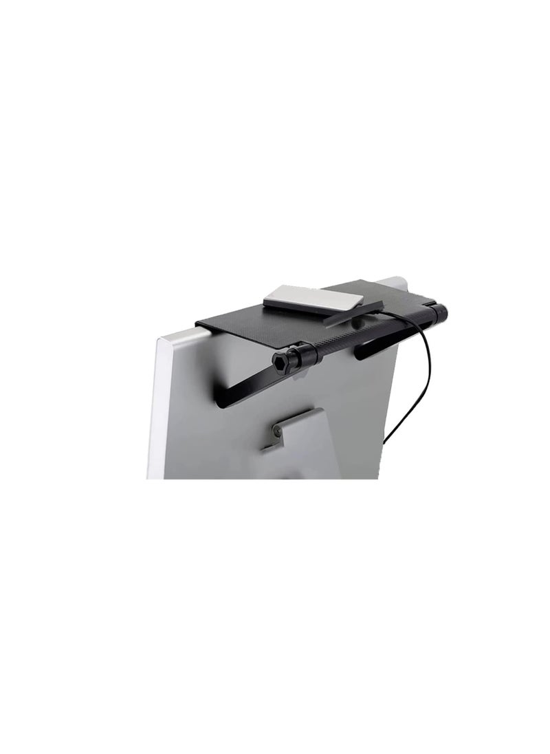Generic - Screen Top Shelf Monitor TV Screen Holder Adjustable Screen Rack Foldable Monitor Top Shelf Mount Organizer Stand Bracket Holder for Flat Screen TV Computer - Image 1