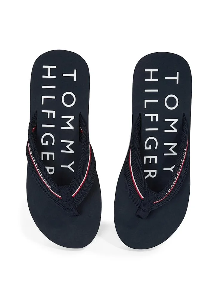 TOMMY HILFIGER Monogram Detail Beach Flip Flops