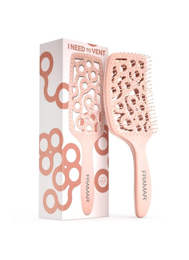framar FRAMAR Professional Vented Hair Brush - Paddle Curved Hair Brush For Blow Drying, Wet Paddle Brush for Women Blow Drying  - Image 1