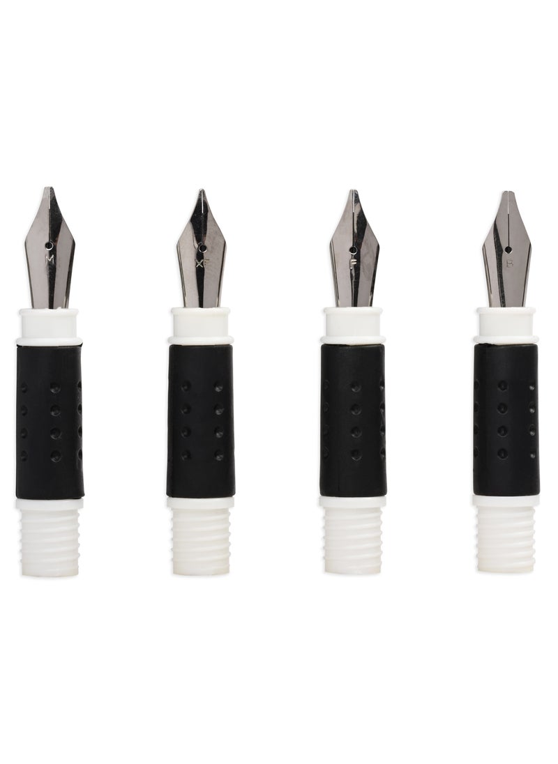 FIS FIS Calligraphy Pen Set of 8 Pieces with 4 Stainless Steel Nibs, 3 Inks (2 Black,1 Blue) Cartridges, 1 Pen Barrel, 1 Extra Ink Tank-FSCQ01  - Image 4