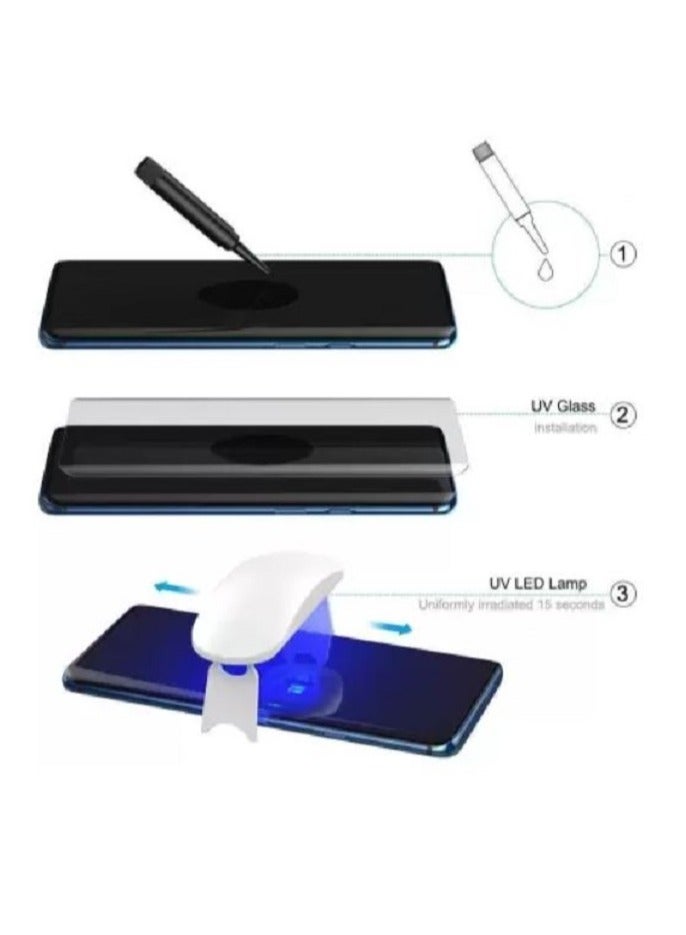 UV Full Glue Curved Tempered Glass Screen Protector Oppo Reno 10 Pro Plus