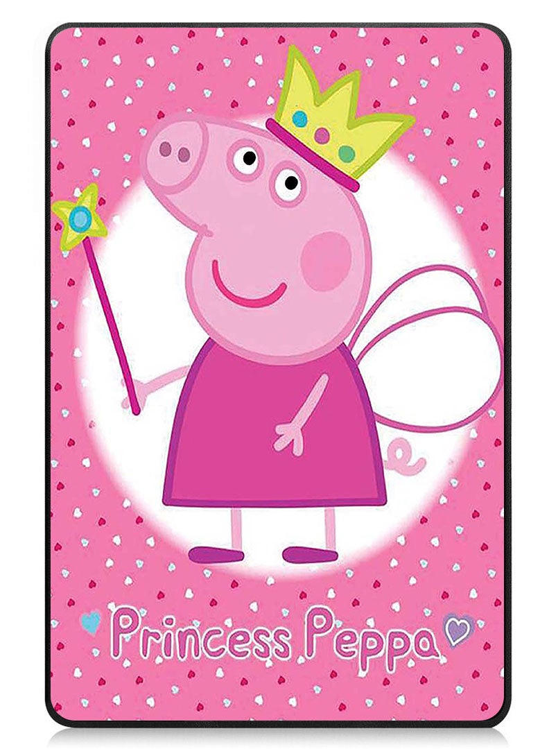 Theodor Protective Flip Case For Apple iPad mini 7th Generation (A17 Pro 2024 Model) (Mini 6 2021 Model  6th Generation) With Trifold Stand Auto Wake Sleep Shockproof Cover Princess Peppa - Image 1