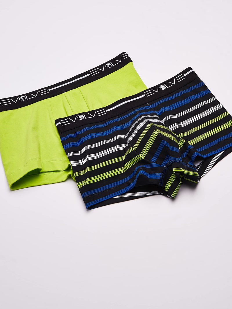 Evolve Men's Cotton Stretch No Show Trunk Underwear Multipack - Image 2