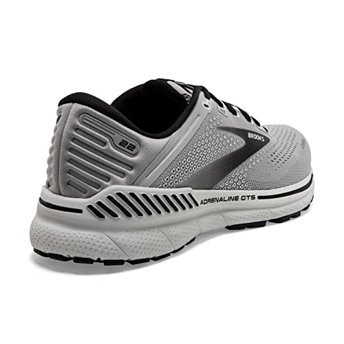 Brooks Men's Adrenaline GTS 22 Supportive Running Shoe - Alloy/Grey/Black - 7 Medium - Image 5