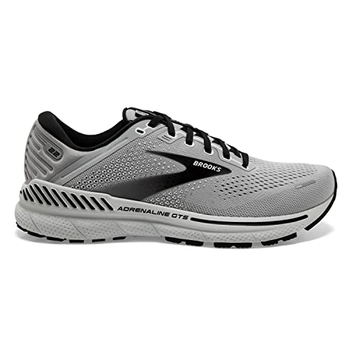 Brooks Men's Adrenaline GTS 22 Supportive Running Shoe - Alloy/Grey/Black - 7 Medium - Image 3