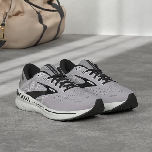 Brooks Men's Adrenaline GTS 22 Supportive Running Shoe - Alloy/Grey/Black - 7 Medium - Image 2