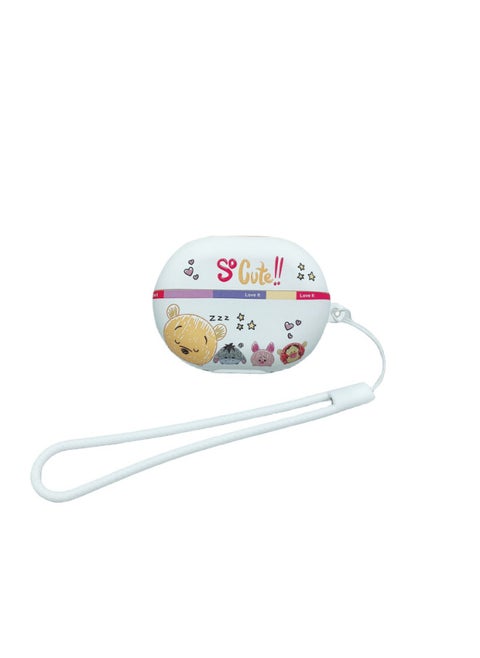 For HuaweiFreebuds Pro3/2 Wireless Bluetooth Headset Cartoon Creative Se3/4i/5i/Pro Soft-Color:Soft Shell Lanyard-yellow Bear Head On White Background-Model:Universal For HuaweiFreebuds Pro3/pro4 (protective Case)