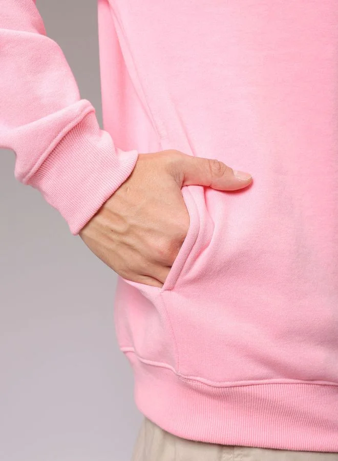شركة المرآب الهندية Men Oversized Solid Crew Neck Overhead Sweatshirt